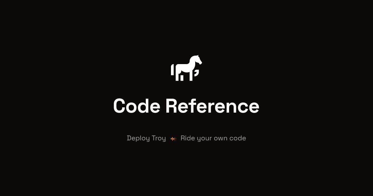 Code Reference 𒄬 Troy Client